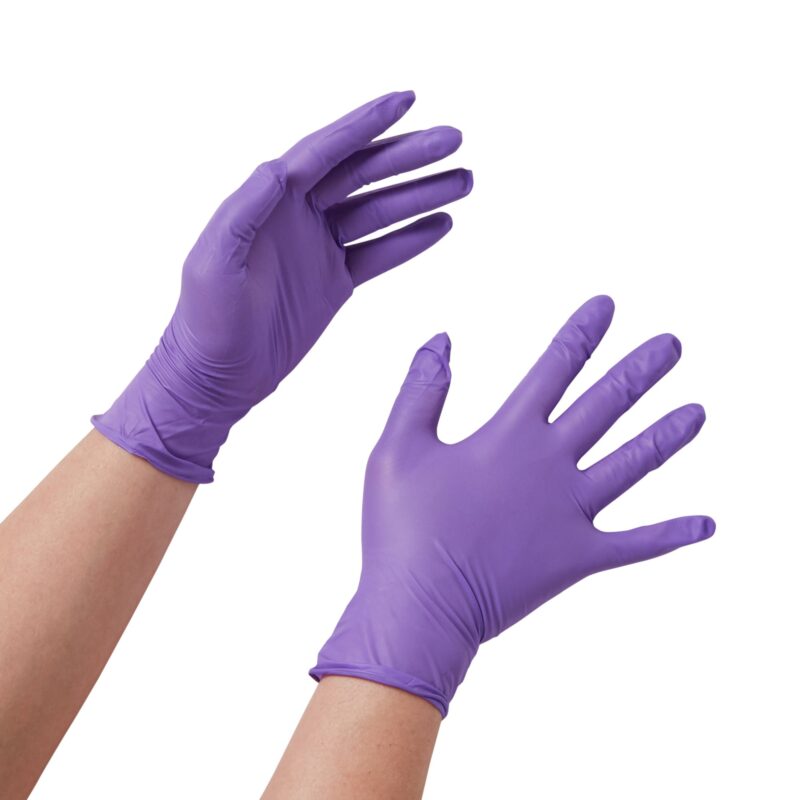 Exam Glove Purple Nitrile® Large NonSterile Nitrile Standard Cuff